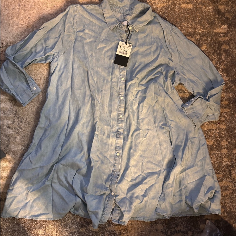 Zara Light Blue Denim Shirt